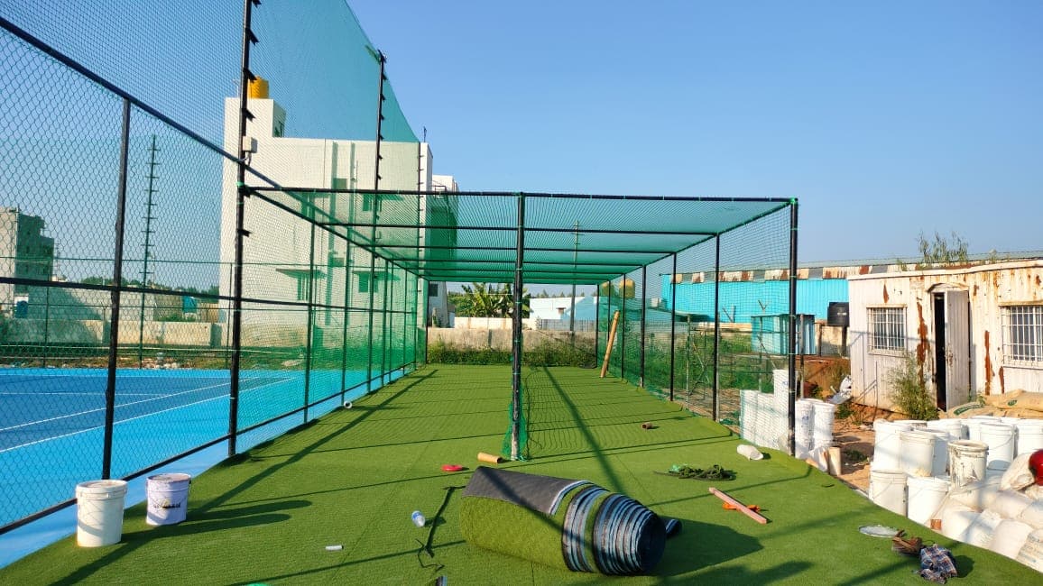 Cricket practice net installation Bangalore