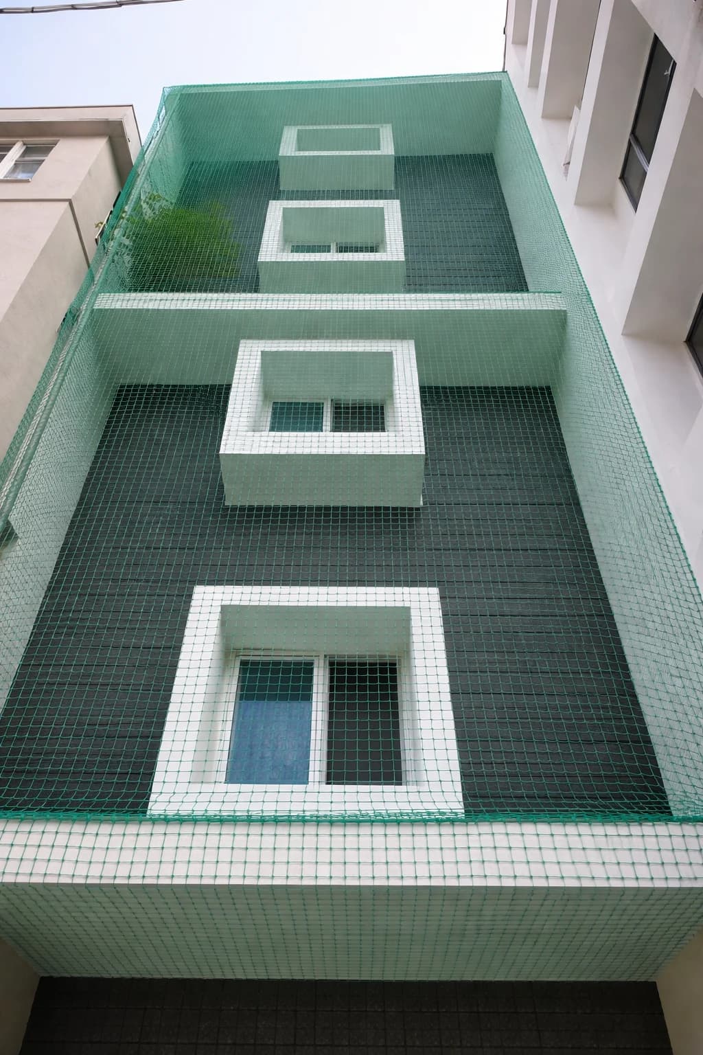 Duct area safety net installed in apartment Bangalore